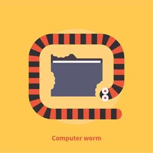 An image featuring computer worm infection concept