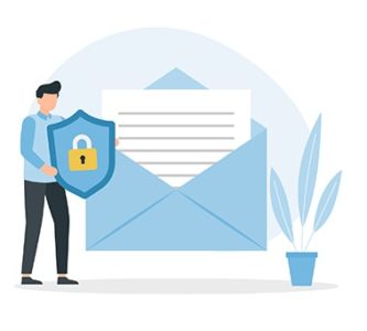 An image featuring email security concept