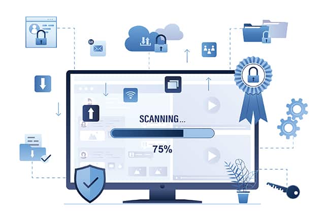 An image featuring antivirus scan concept