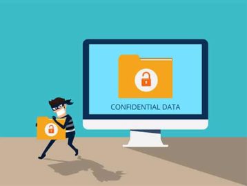An image featuring confidential data breach concept