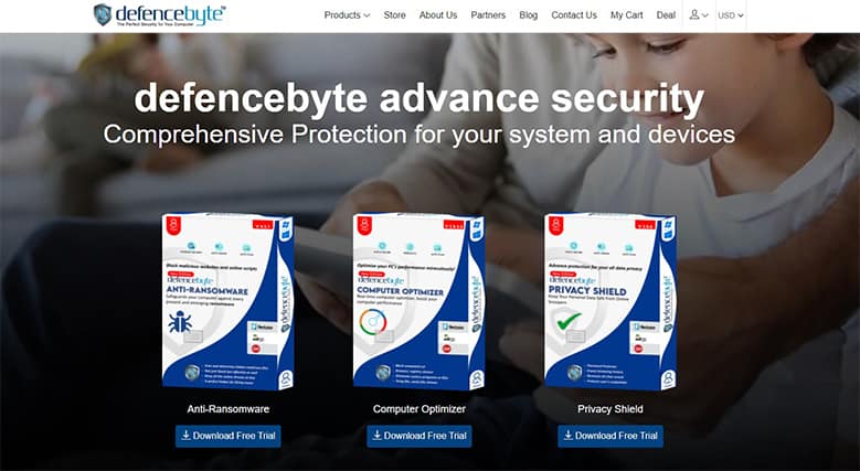 An image featuring DefenceByte website screenshot