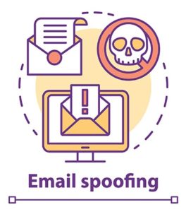 An image featuring a email spoofing attack concept