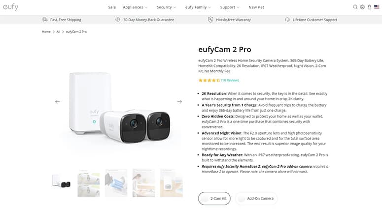 An image featuring EufyCam 2 Pro Wireless