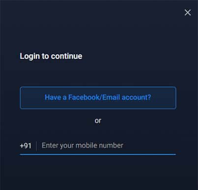 An image featuring Hotstar website login to account input credentials screenshot