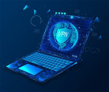 An image featuring a laptop that has VPN opened on it