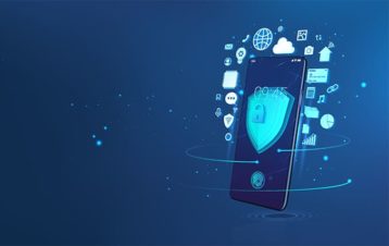 An image faeturing mobile phone security concept