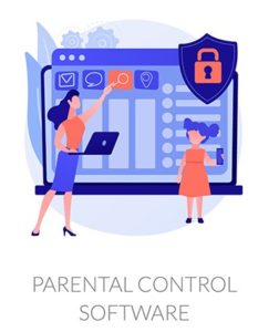 An image featuring parental control software concept