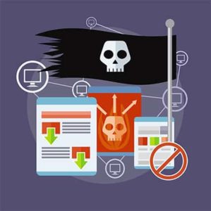 An image featuring pirated content concept