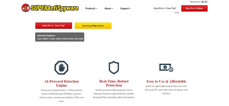 An image featuring SUPERAntiSpyware website