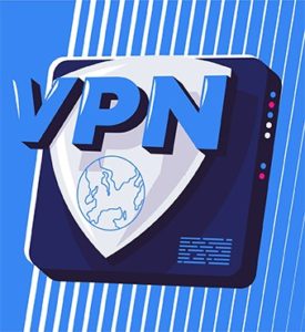 An image featuring a secure VPN service concept