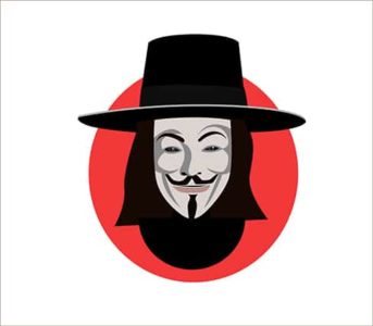 An image featuring V for Vendetta drawing