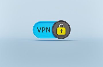 An image featuring a VPN connection with lock on it representing a safe and secure connection