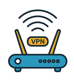 An image featuring a VPN router concept