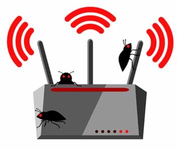 An image featuring compromised router concept