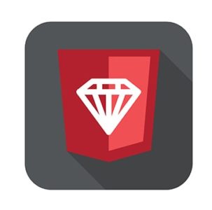 An image featuring Ruby programming language logo
