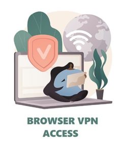 An image featuring browser VPN access concept