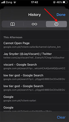 An image featuring how to clear browser history on Safari on a iOS device step3