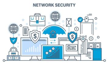 An image featuring network security concept