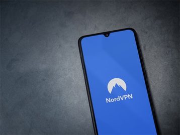 An image featuring NordVPN app opened on phone