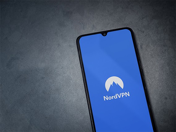 An image featuring NordVPN app opened on phone
