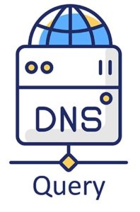 An image featuring DNS query concept