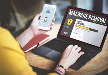 An image featuring malware removal concept