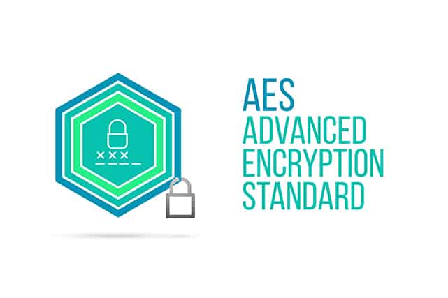 An image featuring advanced encryption standard concept