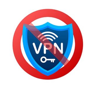An image featuring blocked VPN concept