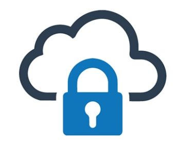 An image featuring cloud lock security concept