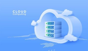 An image featuring cloud storage service concept