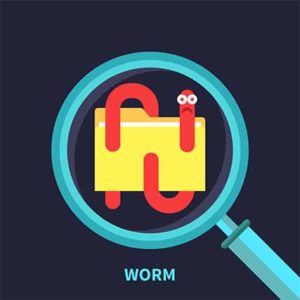 An image featuring a computer worm concept