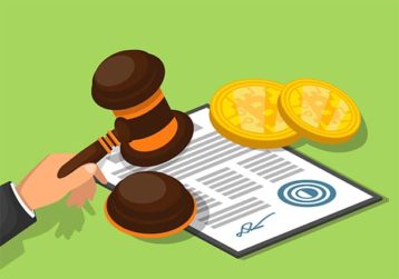 An image featuring cryptocurrency legality concept