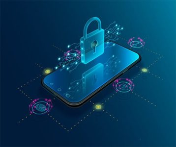 An image featuring cybersecurity app concept