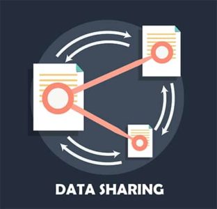An image featuring data sharing concept