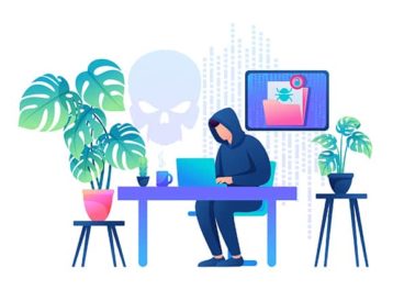 An image featuring a hacker hacking concept