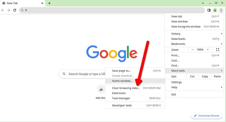 An image featuring how to clear browser history on Google Chrome on personal computer step5