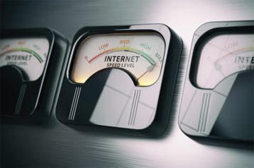 An image featuring internet speed test concept