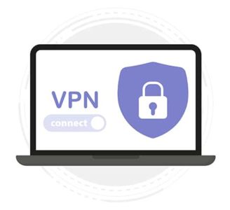 An image featuring a laptop that has VPN connection on it concept