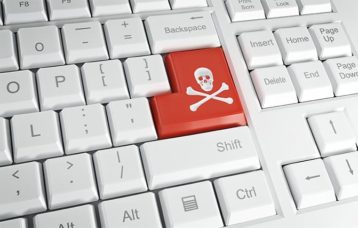 An image featuring online piracy concept