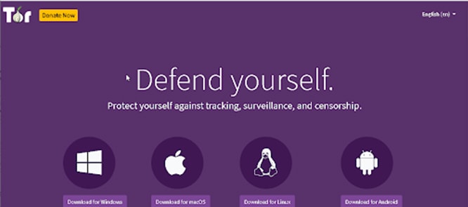 An image featuring Tor website homepage screenshot