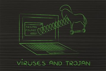An image featuring trojan virus concept
