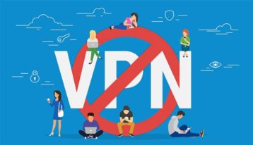An image featuring VPN blocking for multiple people concept
