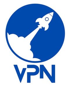 An image featuring a VPN that has a rocket above the text representing a fast VPN concept