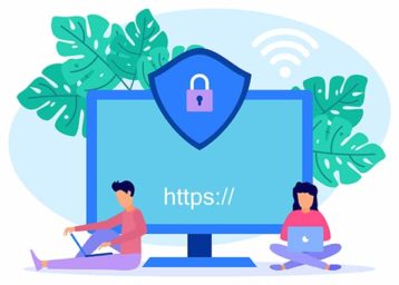 An image featuring safe HTTPS concept