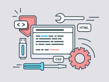 An image featuring HTML and CSS concept
