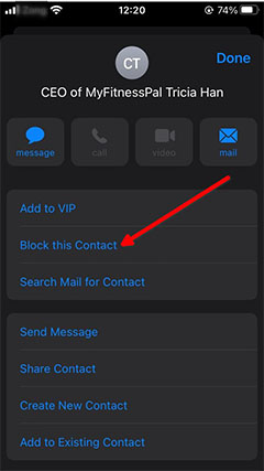An image featuring how to stop spam emails 4rth method on the iPhone concept step6
