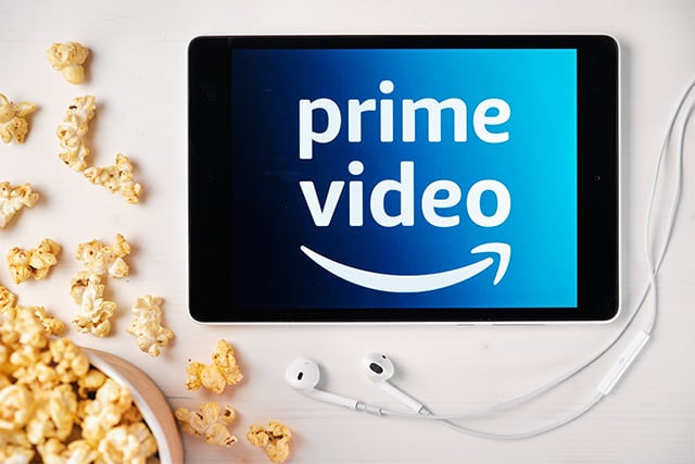 An image featuring Amazon Prime on tablet concept