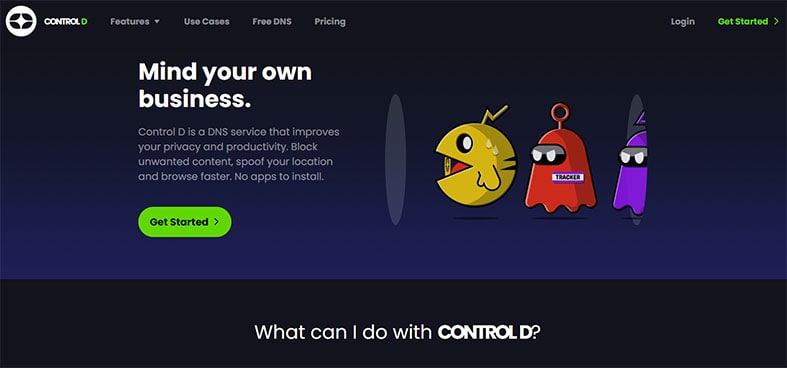 An image featuring the official Control D website homepage screenshot