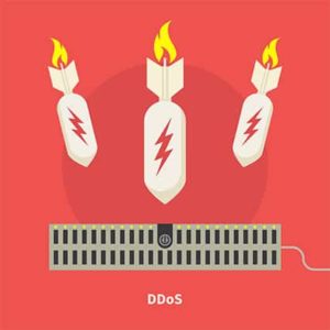 An image featuring DDoS attack concept