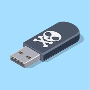 An image featuring an infected USB concept